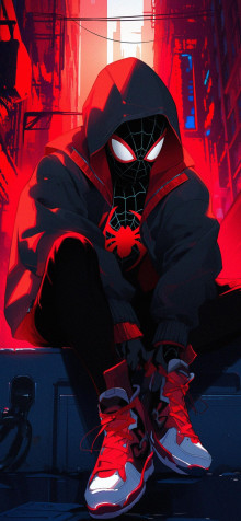Miles Morales iPhone Background Image 1183x2560px