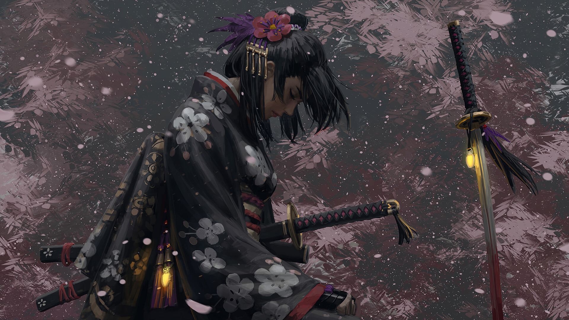 Samurai Girl Wallpaper 1920x1080