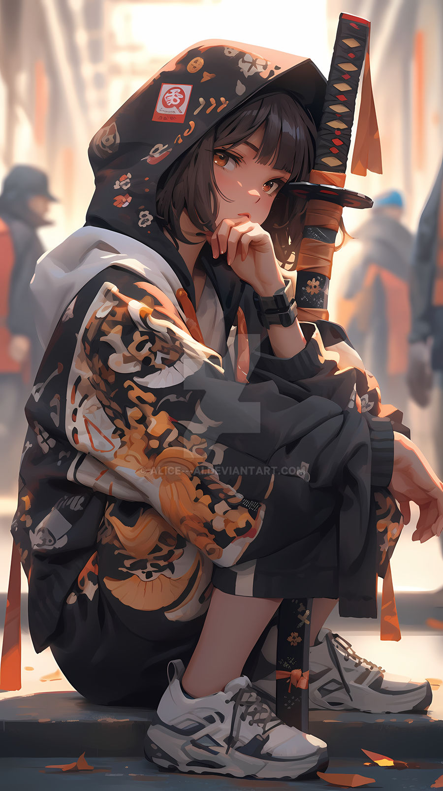 Samurai Girl Wallpaper 900x1606