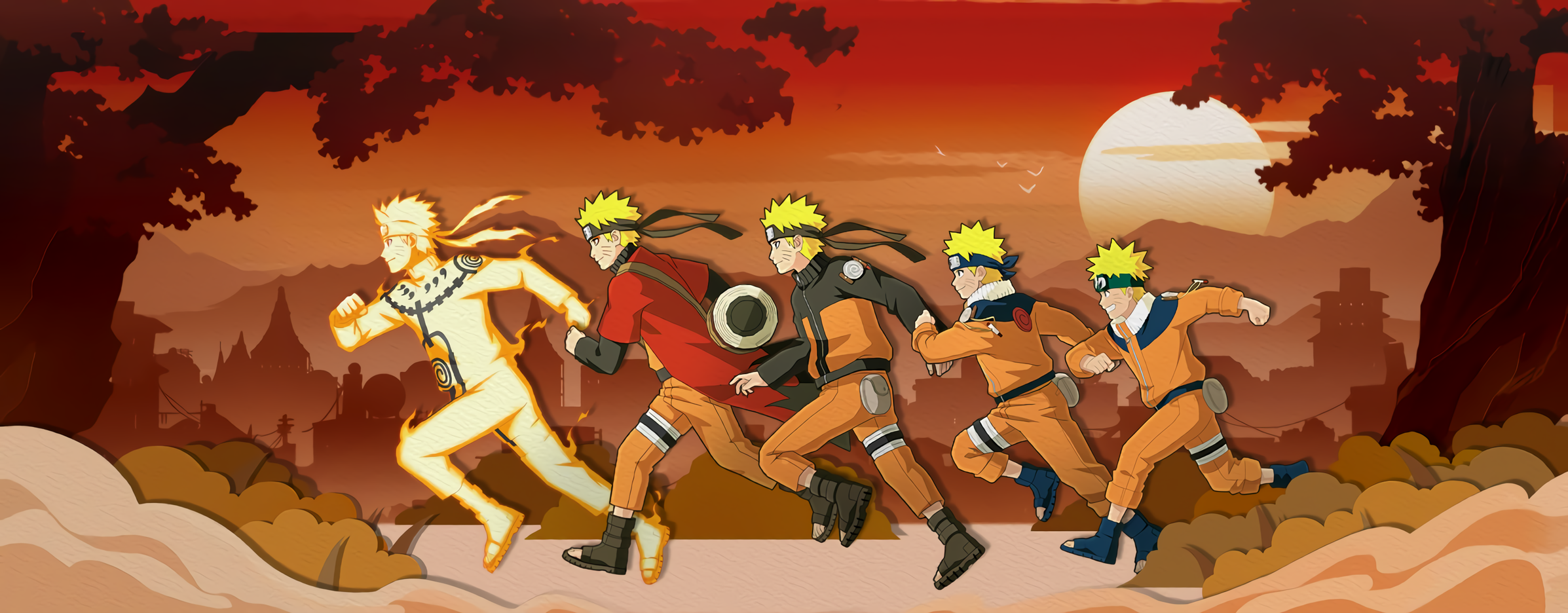 Naruto Uzumaki HD Background 2394x937