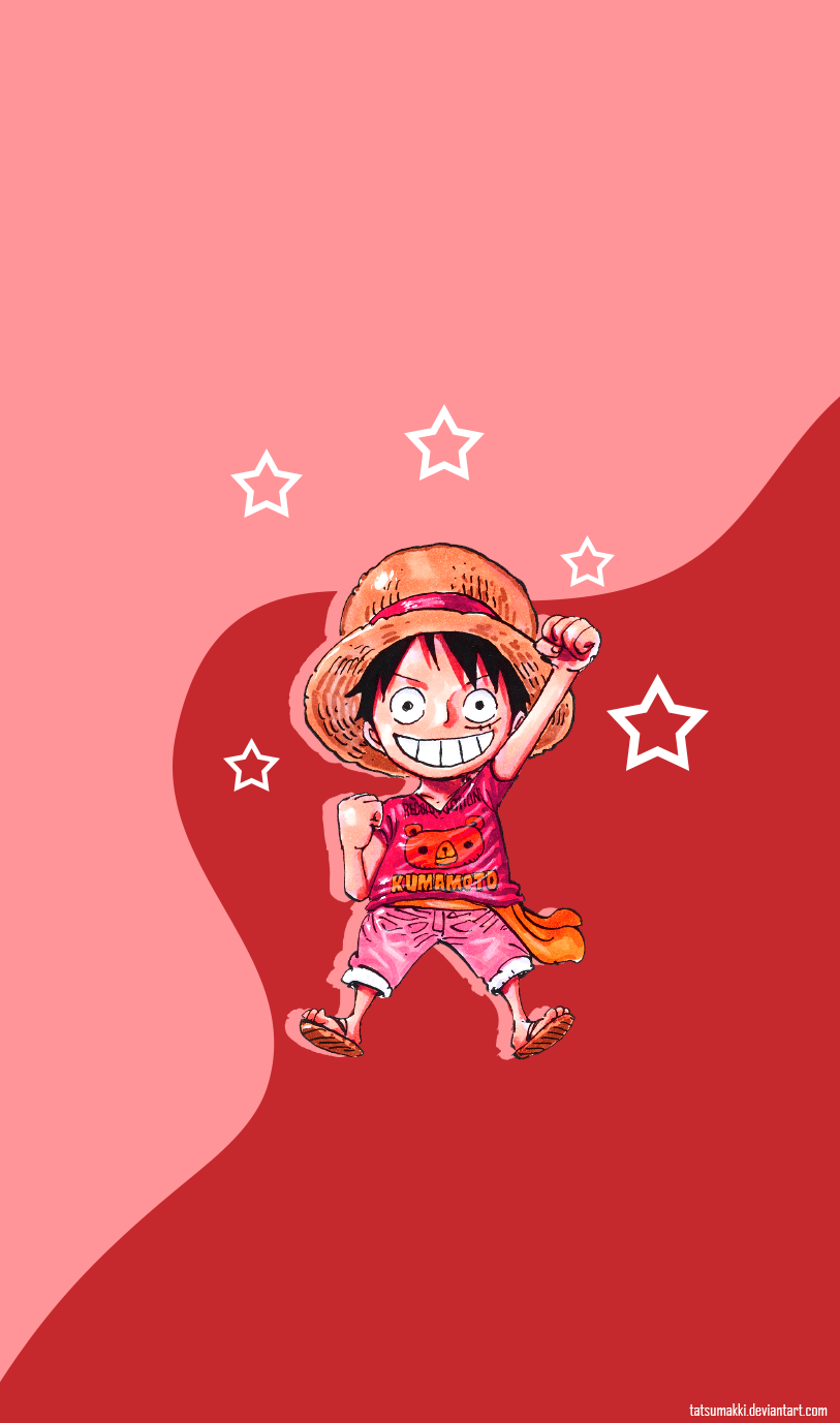 Luffy Chibi Mobile Background 813x1378