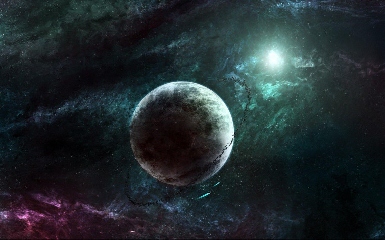 Galaxy Planet Widescreen HD Wallpaper 1920x1200px