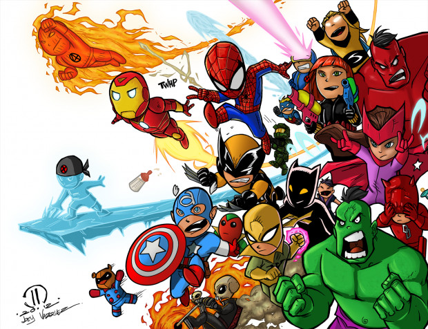 Cute Avengers MacBook Wallpaper 1563x1200px