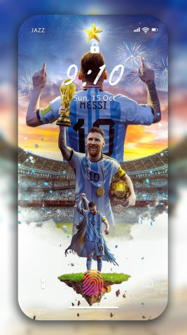 Aesthetic Lionel Messi Android Wallpaper 1080x1920px