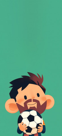 Cute Lionel Messi iPhone Background Image 2000x4329px