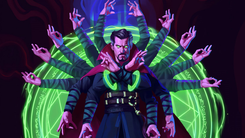 Cartoon Dr Strange 4k UHD Wallpaper 3840x2160px