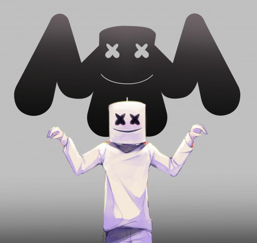 Cartoon Marshmello MacBook Background 2480x2339px