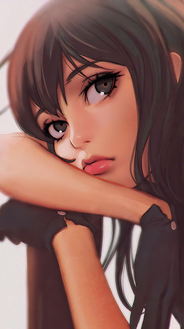 Cartoon Girl iPhone Wallpaper Image 1080x1920px