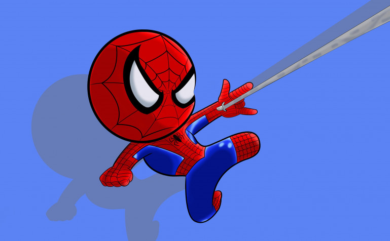 Chibi Spider Man Laptop Wallpaper 3299x2042px