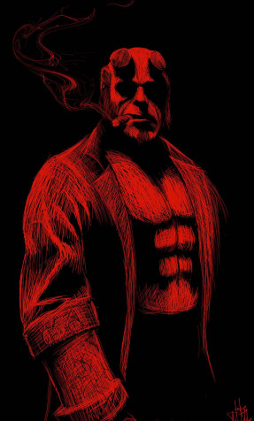 Hellboy Wallpaper for Mobile 1280x2120px