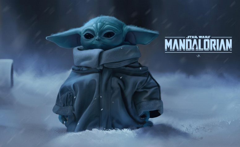 Baby Yoda MacBook Wallpaper 3840x2355px