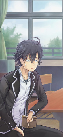 Hachiman Hikigaya Android Wallpaper Image 800x1733px