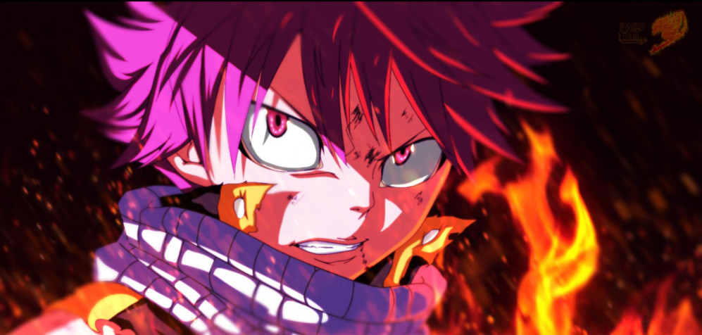 Natsu Dragneel HD Background 2300x1099px