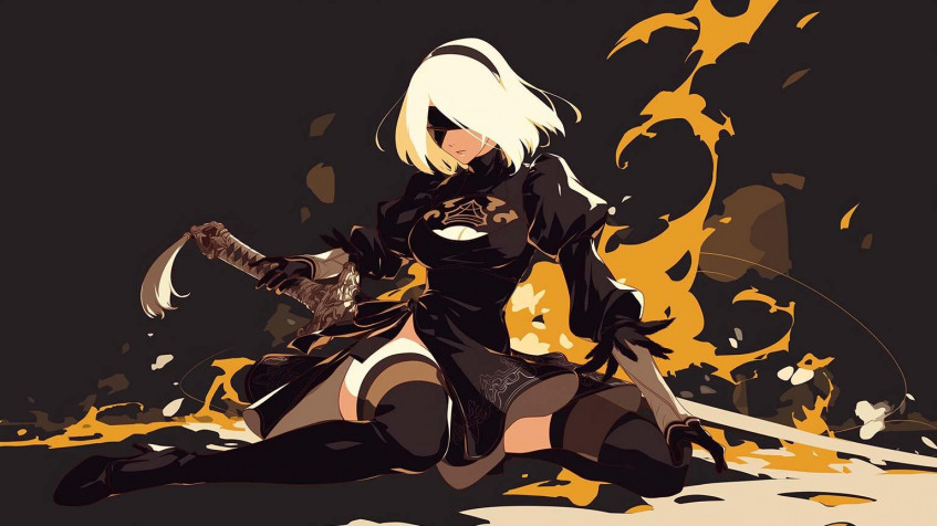 Nier Automata MacBook Wallpaper 1536x864px