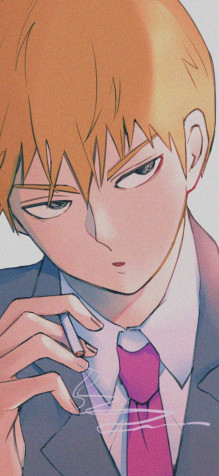 Arataka Reigen iPhone 13 Mini Wallpaper 1080x2340px