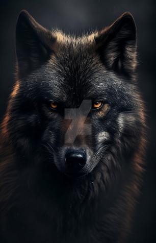 Black Wolf iPhone Background Image 1920x2987px