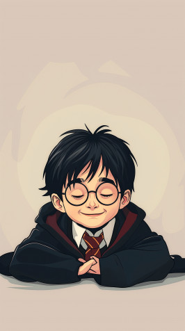 Cartoon Harry Potter Phone Background 1632x2912px