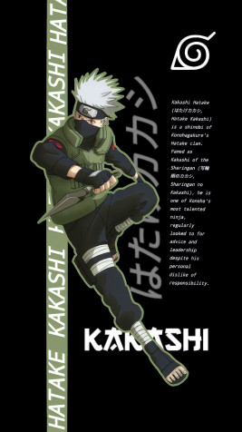 Kakashi Hatake Phone Background Image 1152x2048px