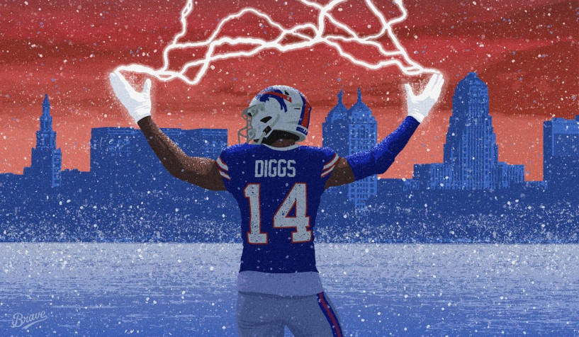 Stefon Diggs Background Image 1456x849px