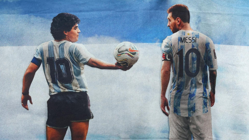 Messi And Maradona Full HD 1080p Wallpaper 1920x1080px