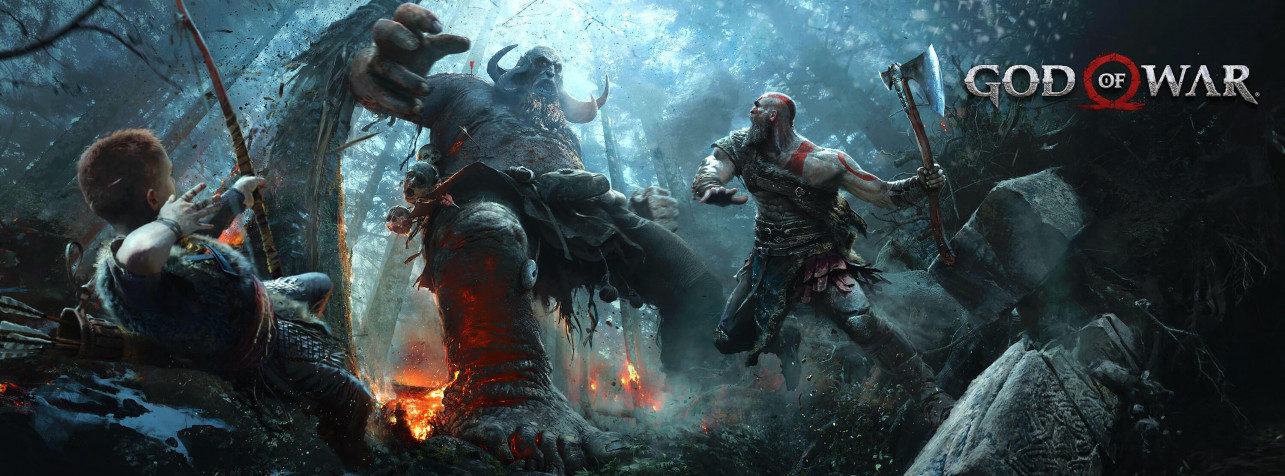 God Of War Hd Laptop Wallpaper 3000x1112px