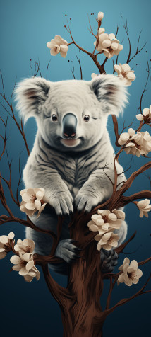 Koala Phone Background 1472x3264px