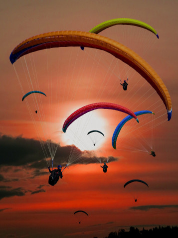 Paragliding Mobile Wallpaper 2674x3565px