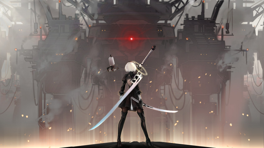 Nier Automata Full HD 1080p Wallpaper 1920x1080px