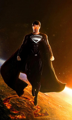 Black Superman Wallpaper for iPhone 1280x2120px