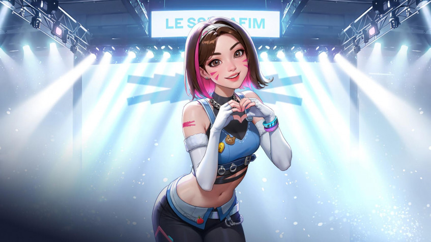 Dva Overwatch Full HD 1080p Wallpaper 1920x1080px