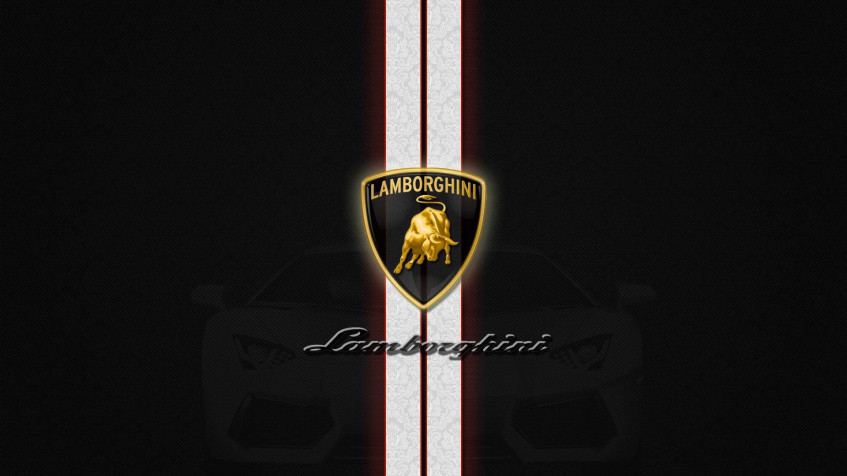 Lamborghini Logo Full HD 1080p Wallpaper 1920x1080px