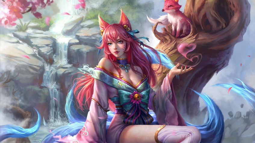 Ahri Full HD 1080p Wallpaper 1920x1080px