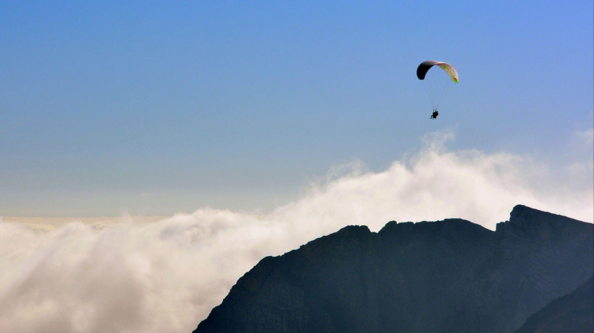 Paragliding Full HD 1080p Wallpaper 1920x1080px