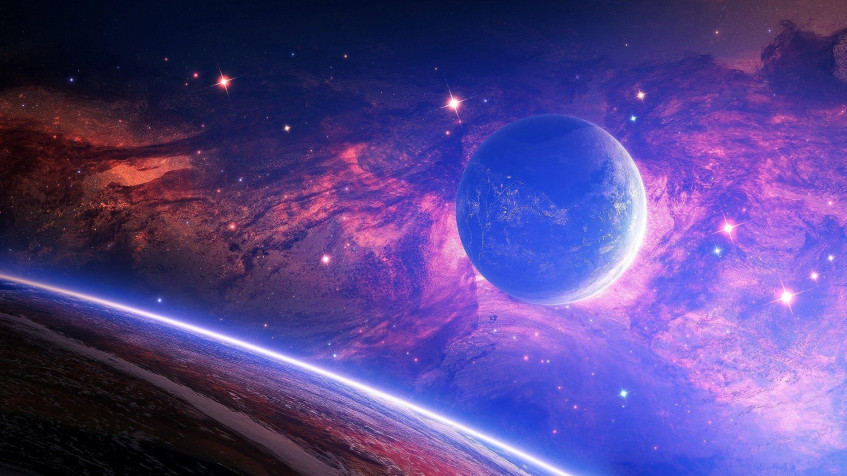 Galaxy Planet Full HD 1080p Wallpaper 1920x1080px