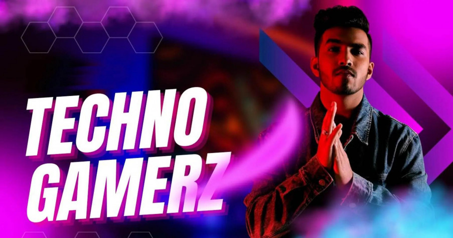 Techno Gamerz HD Background 2048x1080px