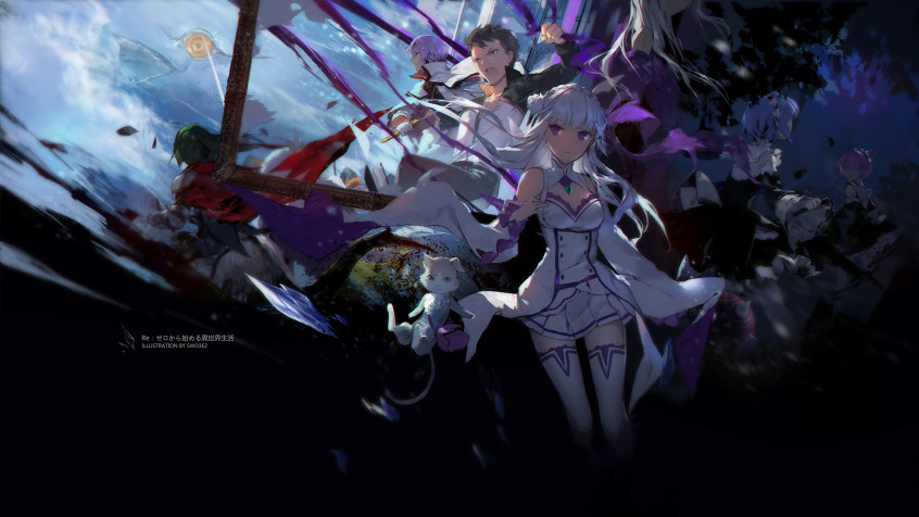 Re Zero 2k QHD Wallpaper 2560x1440px