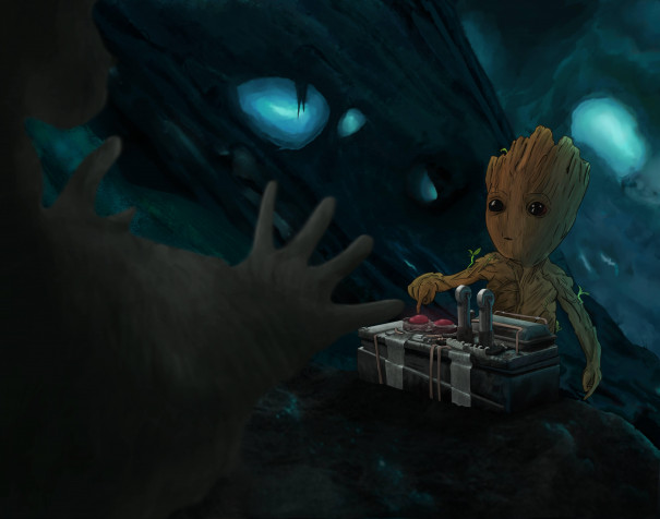 Baby Groot MacBook Wallpaper 11200x8800px