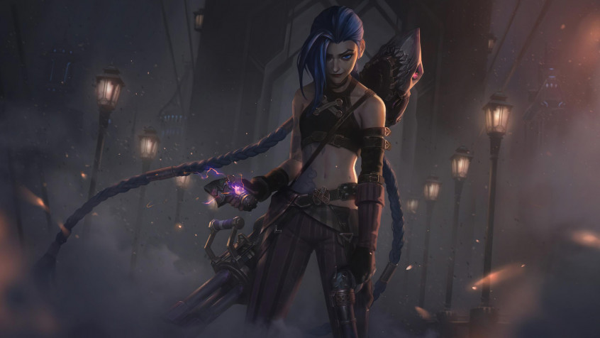 Arcane Jinx 2k QHD Wallpaper 2560x1440px