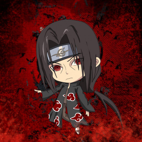 Itachi Chibi Mobile Background 1200x1200px