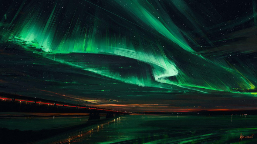 Aurora Northern Lights Full HD 1080p Wallpaper 1920x1080px