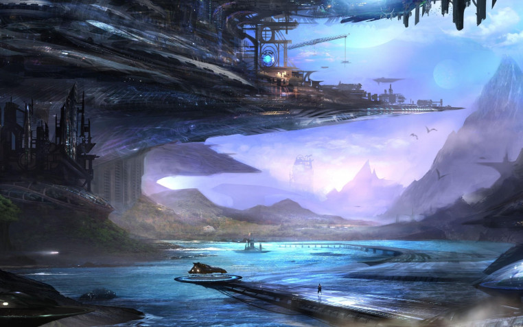 Anime Landscape HD Background 2560x1600px