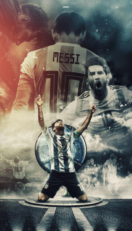 Messi Argentina Wallpaper for Mobile 1024x1789px