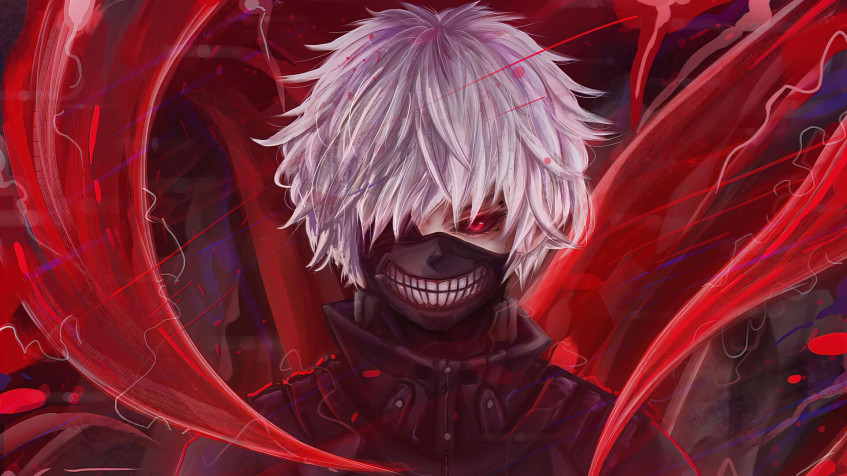 Ken Kaneki Full HD 1080p Wallpaper 1920x1080px