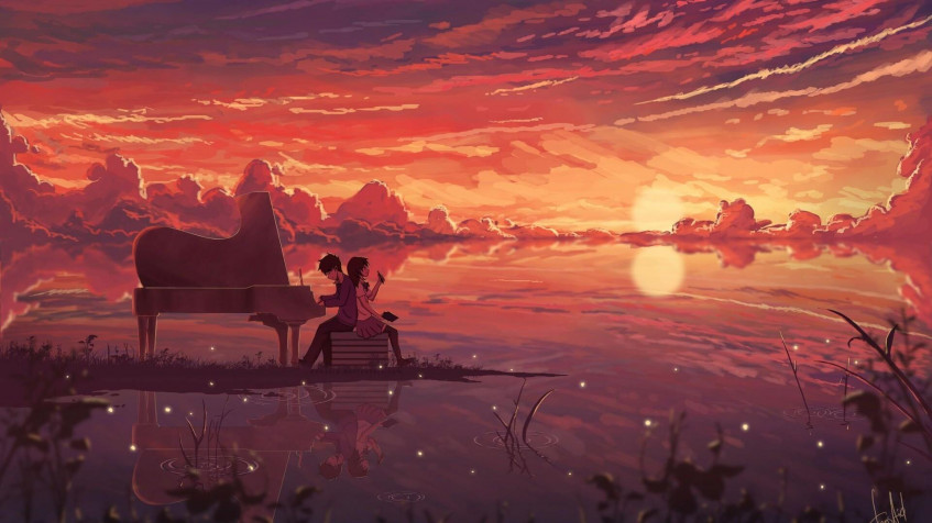 Anime Love Full HD 1080p Wallpaper 1920x1080px