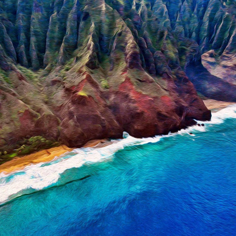 Na Pali Coast Android Wallpaper 1200x1200px