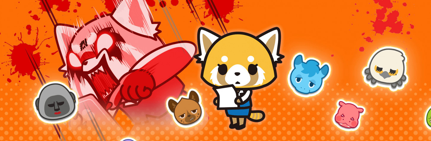 Title Aggretsuko Desktop HD Wallpaper 1920x630px