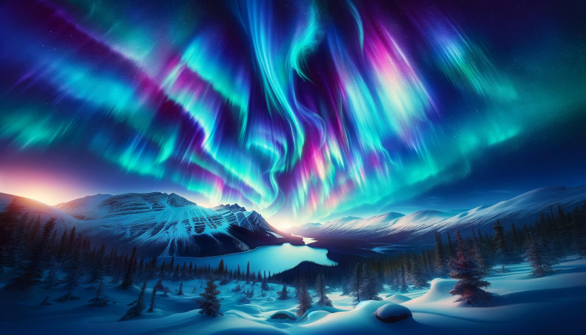 Aurora Northern Lights MacBook Background 3584x2048px