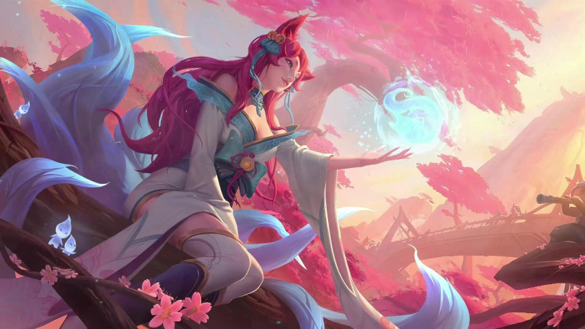 Ahri League Of Legends Full HD 1080p Wallpaper 1920x1080px