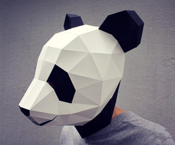 Panda Mask Desktop Background 1024x853px