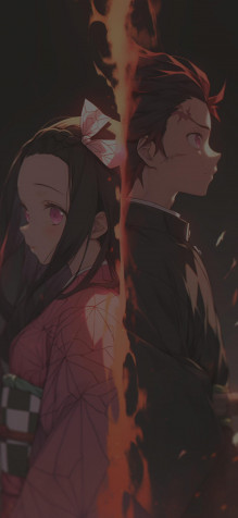 Tanjiro And Nezuko Wallpaper for Mobile 1181x2560px